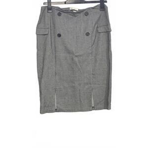 Cato Classic Black & White Button Detail Pencil Skirt, Size 12